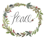 Peace Wreath -A2 Holiday/ Christmas Greeting Card