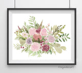 Floral No. 8 Bloom Bouquet Flowers Giclee Art Print
