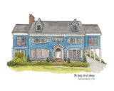 Lady Bird House, Fab 40’s East Sacramento, CA Art Giclee Print