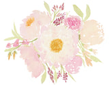 Floral #4 Pink & Blush Peonies Flowers Giclee Art Print