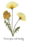 Fine and Dandy- Dandelion A2 Greeting Card