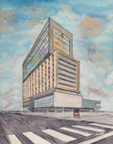 The Kimpton Sawyer Hotel at Sunset-Sacramento, CA Art Print Moody Sky Landscape
