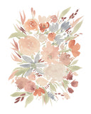 Mixed Floral Ocean Color Inspired No. 10- Giclee Art Print