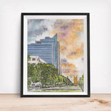 Capitol Mall 2.0 Tower Bridge View, Sacramento, CA Art Print