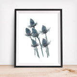 Blue Supernova Thistle- Art Print