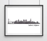 CIty Skyline- Oakland, CA Art Print