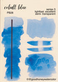 Cobalt Blue- Good Honey Handmade Artisan Watercolor Paint-Medium Cool Blue Pure Pigment