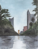 Capitol Mall Tower Bridge View, Sacramento, CA Art Print