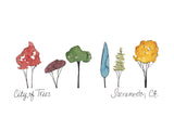 City of Trees- Original Version Sacramento, CA Art Print