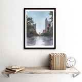 Capitol Mall Tower Bridge View, Sacramento, CA Art Print