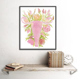 Flowering Uterus Reproductive Organs Art Giclee Print