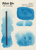 Phthalo Blue- Good Honey Handmade Artisan Watercolor Paint-Blue Cyan Pure Pigment