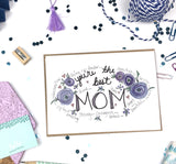 Mother's Day, Best Mom- A2 Greeting Card