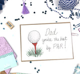 Father's Day, Dad Best by Par- A2 Greeting Card