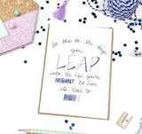 Congrats, Leap and Fly- A2 Greeting Card- Congratulations, Graduation