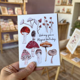 Wishing you a Magical Birthday - Mushrooms A2 4.25x5.5" Greeting Cards