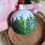 Hand- Painted Ceramic Bisque Ornaments with Watercolor- Each one is unique