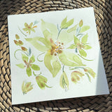 1/20/23 $20- Metallic Florals- Day 20- 8x8 - Original Watercolor Painting Daily Challenge