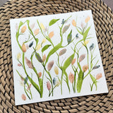 1/19/23 $19- Metallic Leaves- Day 19- 8x8 - Original Watercolor Painting Daily Challenge