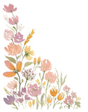 Mixed Floral No. 6 Mauve Gold - Giclee Art Print