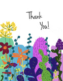Thank You, Colorful Cacti Garden- A2 Greeting Card