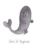Seal of Approval- Thumbs Up Pun - A2 Greeting Card