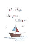 Birthday, Oh Ship- A2 Greeting Card
