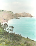 Southern Lost Coast Trail-Usal Beach View, Mendocino County-Art Print-California