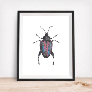 Metallic Beetle-Giclee Art Print