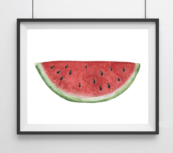 Watermelon Slice Giclee Art Print Fruit Kitchen Wall Art