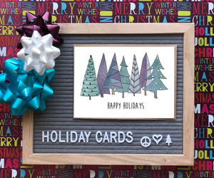 Holiday Trees -A2 Holiday/ Christmas Greeting Card