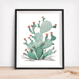Cacti in Bloom- Southwest Colors-Art Print