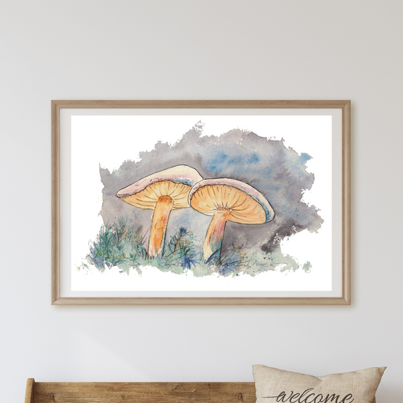 Twilight Mushrooms Giclee Art Print