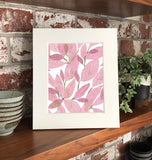 Aglaonema- Lady Valentine Plant W/ Pink & Green Variegated Leaves - Giclee Art Print- Botanical Collection