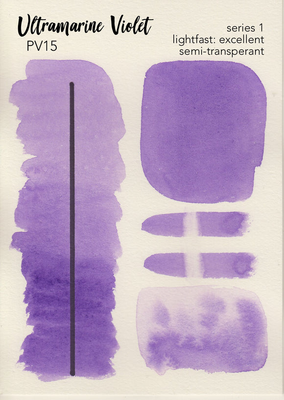 Ultramarine Violet- Good Honey Handmade Artisan Watercolor Paint-Purple Lavendar Pure Pigment